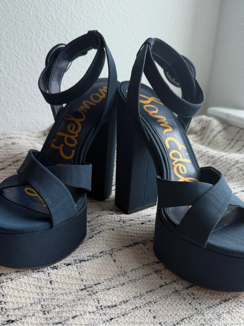Sam Edelman Savannah Platform Sandals – Navy Blue – Women’s Size 6.5
